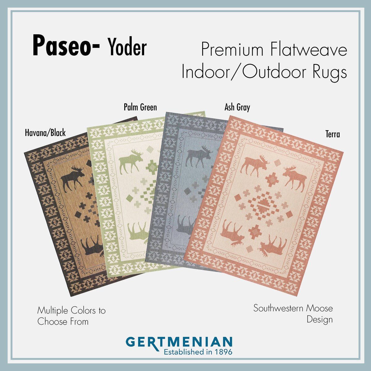 Gertmenian Paseo Yoder Grey Rustic Tribal Moose Indoor/ Outdoor Area Rug