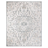 Gertmenian Quattro Cyrus Gray Polypropylene Traditional Area Rug