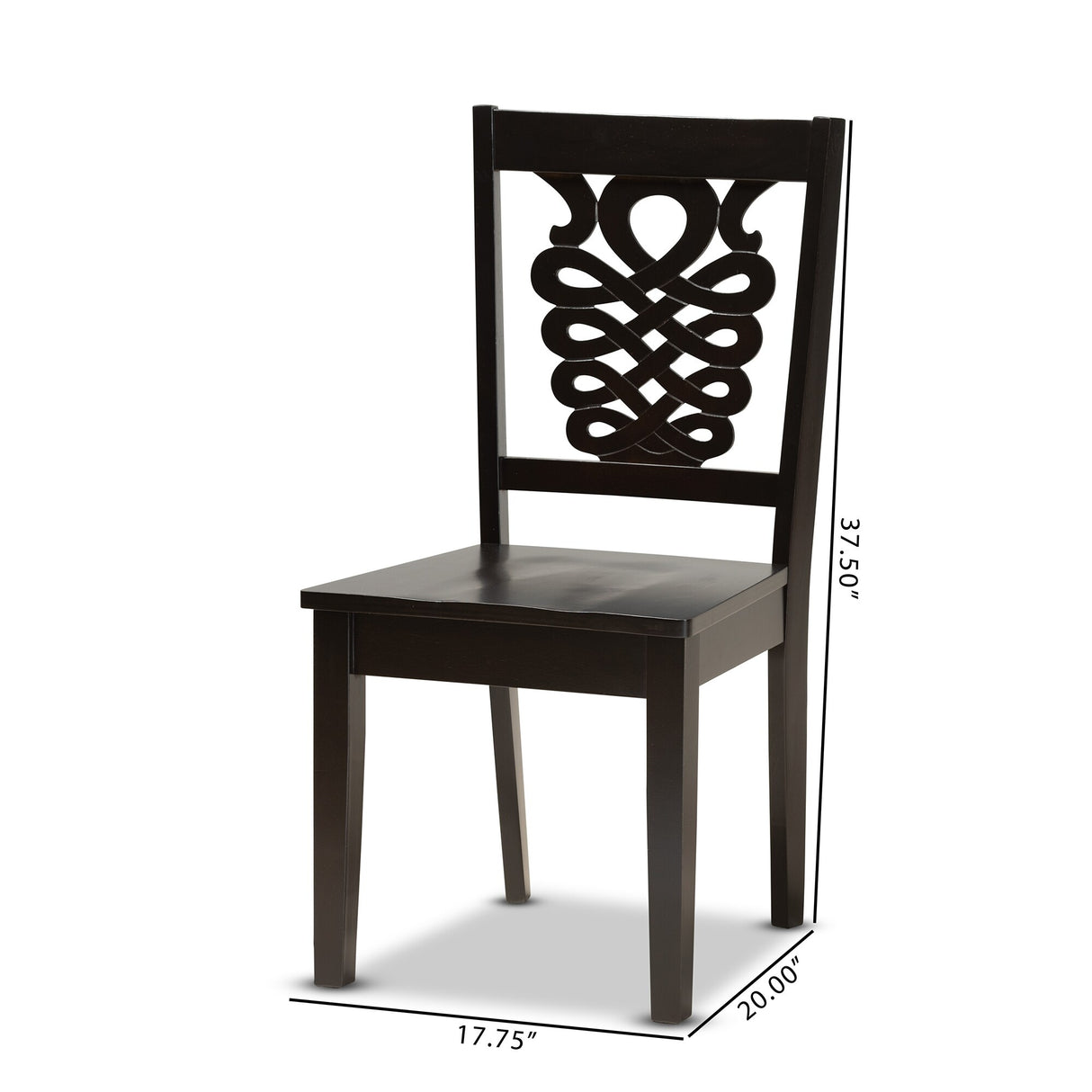 Gervais Modern and Contemporary Transitional 2-Piece Dining Chair Set