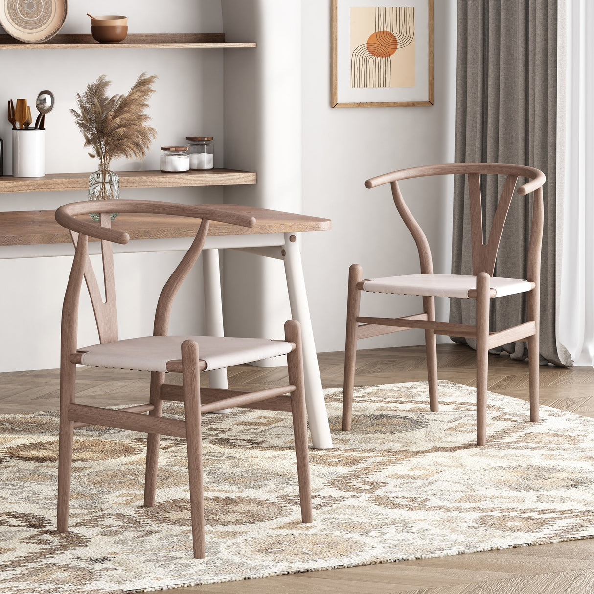Gessford Ash Wood Dining Chairs (Set of 2) by Christopher Knight Home