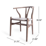 Gessford Ash Wood Dining Chairs (Set of 2) by Christopher Knight Home