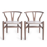 Gessford Ash Wood Dining Chairs (Set of 2) by Christopher Knight Home