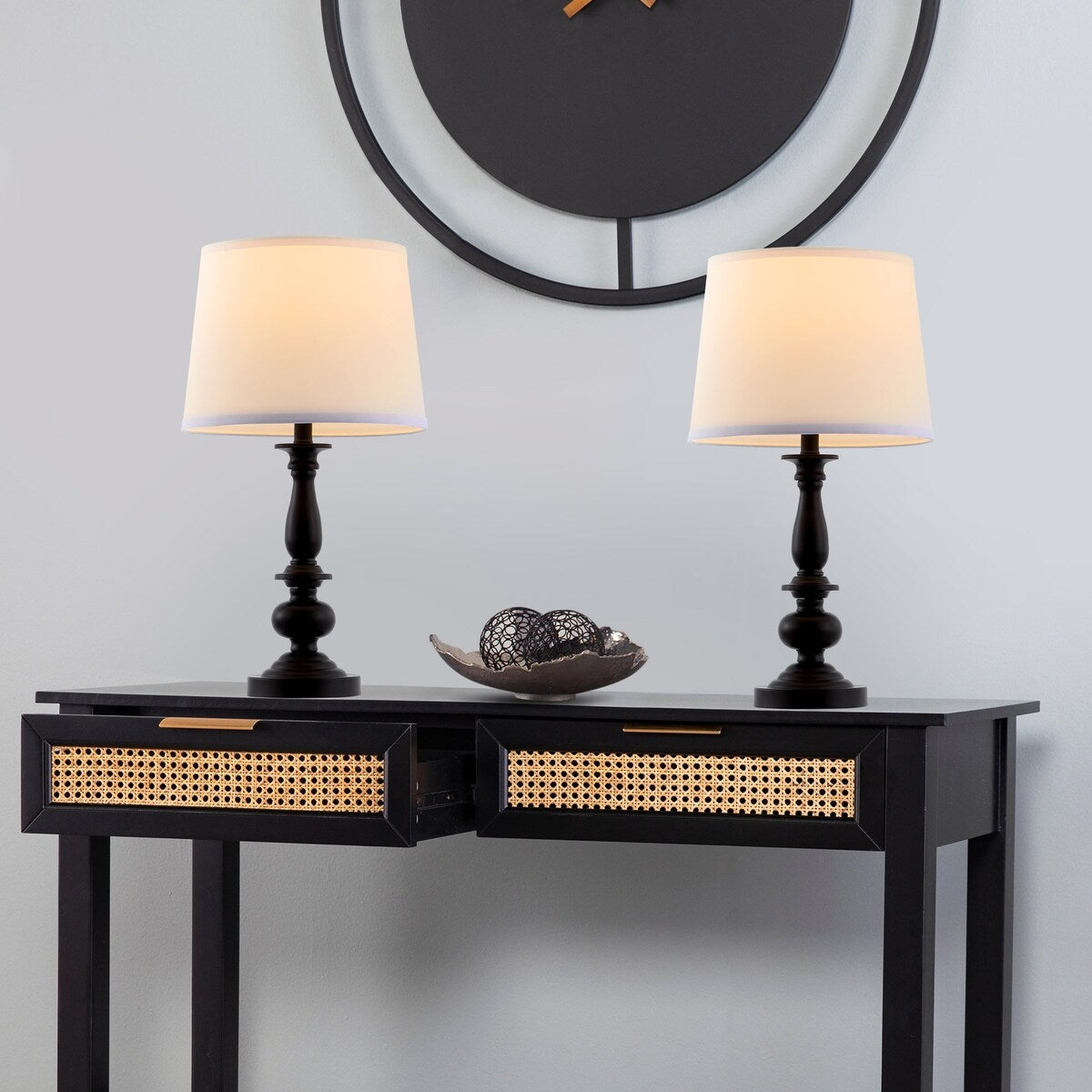 GetLedel Retro Vintage Table Lamp Set for Living Room Bedroom