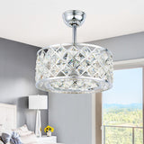 GetLedel 18-inch 8-Blade Crystal Ceiling Fan with Remote Control and Light Kit
