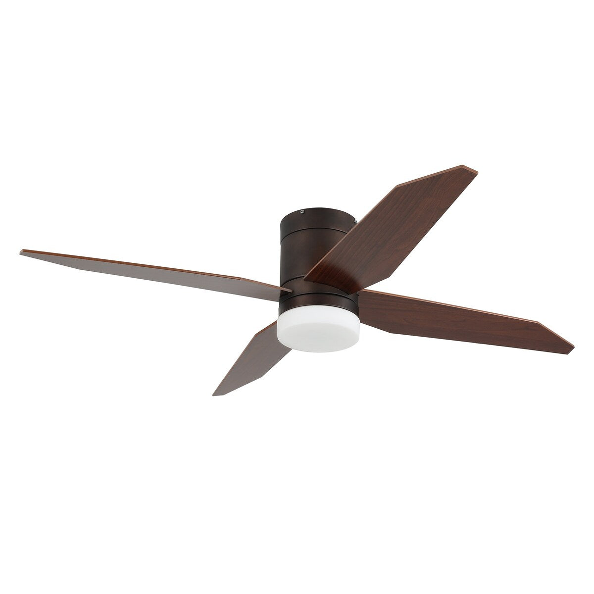 GetLedel 52" 4-Blade Flush Mount LED Ceiling Fan with Remote and Light