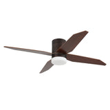 GetLedel 52" 4-Blade Flush Mount LED Ceiling Fan with Remote and Light