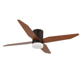 GetLedel 52" 4-Blade Flush Mount LED Ceiling Fan with Remote and Light