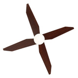 GetLedel 52" 4-Blade Flush Mount LED Ceiling Fan with Remote and Light