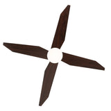 GetLedel 52" 4-Blade Flush Mount LED Ceiling Fan with Remote and Light