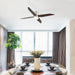 GetLedel 52" 4-Blade Flush Mount LED Ceiling Fan with Remote and Light