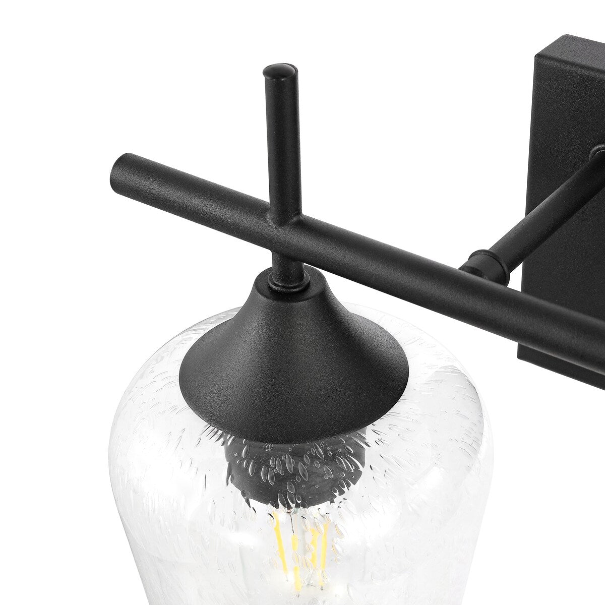 GetLedel 2-Light Vanity Light Sconce with Seeded Glass Shades