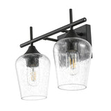 GetLedel 2-Light Vanity Light Sconce with Seeded Glass Shades