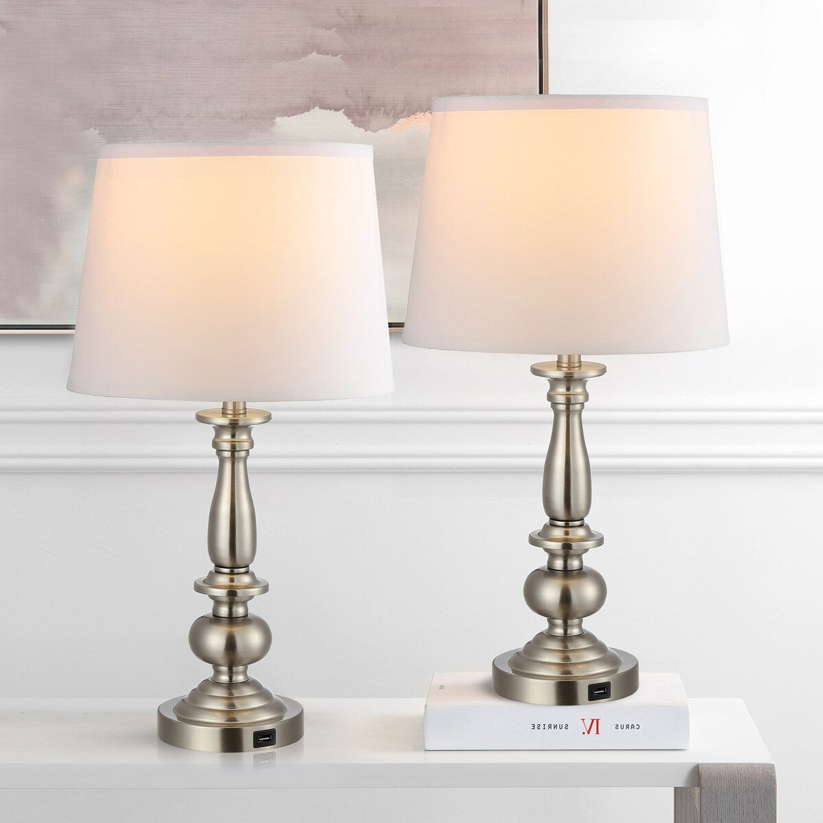 GetLedel Retro Vintage Table Lamp Set for Living Room Bedroom