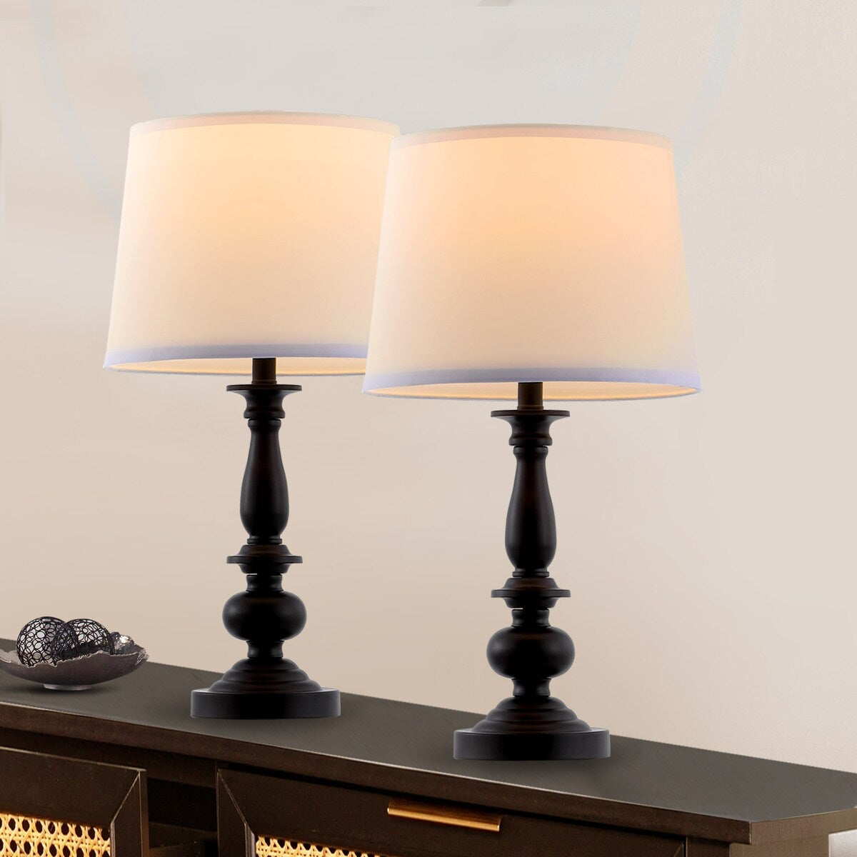 GetLedel Retro Vintage Table Lamp Set for Living Room Bedroom