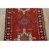Gharajeh Hand Knotted Vintage Persian Geometric Area Rug - 3'9" x 2'1"