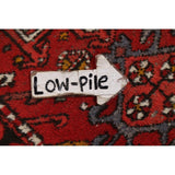 Gharajeh Hand Knotted Vintage Persian Geometric Area Rug - 3'9" x 2'1"