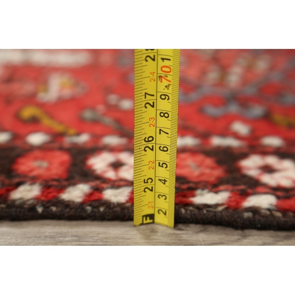 Gharajeh Hand Knotted Vintage Persian Geometric Area Rug - 3'9" x 2'1"