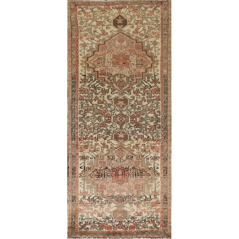 Gharajeh Persian Vintage Runner Rug Hand-Knotted Wool Carpet - 2'4"x 6