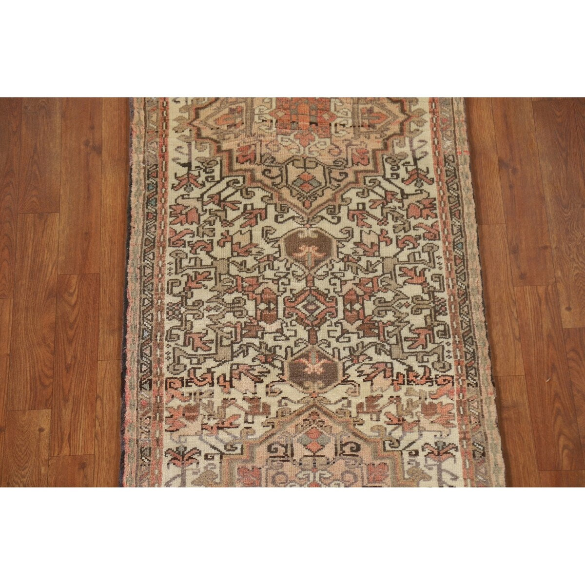 Gharajeh Persian Vintage Runner Rug Hand-Knotted Wool Carpet - 2'4"x 6'4"