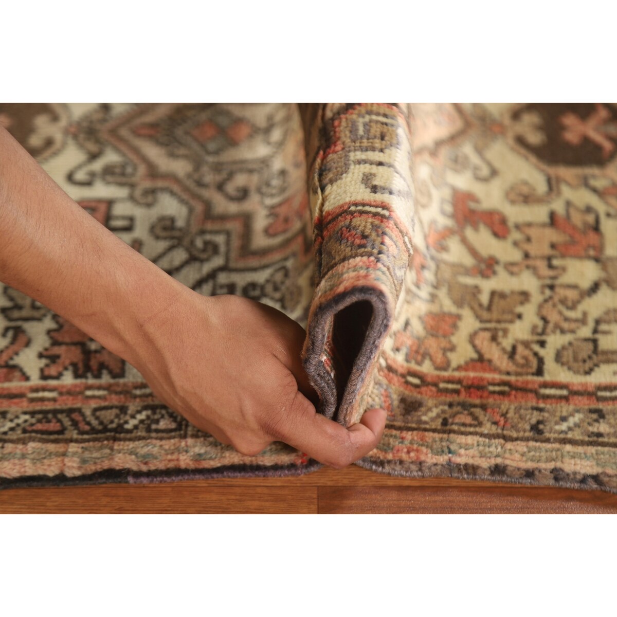 Gharajeh Persian Vintage Runner Rug Hand-Knotted Wool Carpet - 2'4"x 6'4"