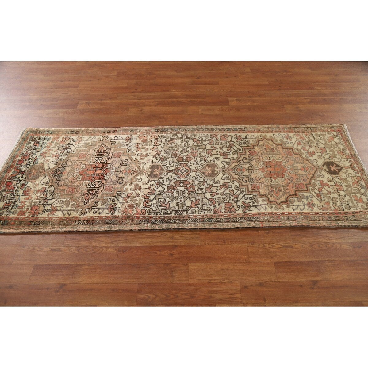Gharajeh Persian Vintage Runner Rug Hand-Knotted Wool Carpet - 2'4"x 6'4"