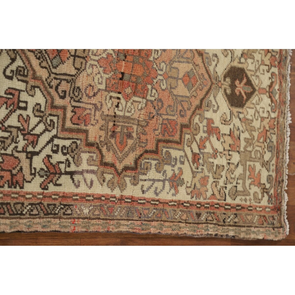Gharajeh Persian Vintage Runner Rug Hand-Knotted Wool Carpet - 2'4"x 6'4"