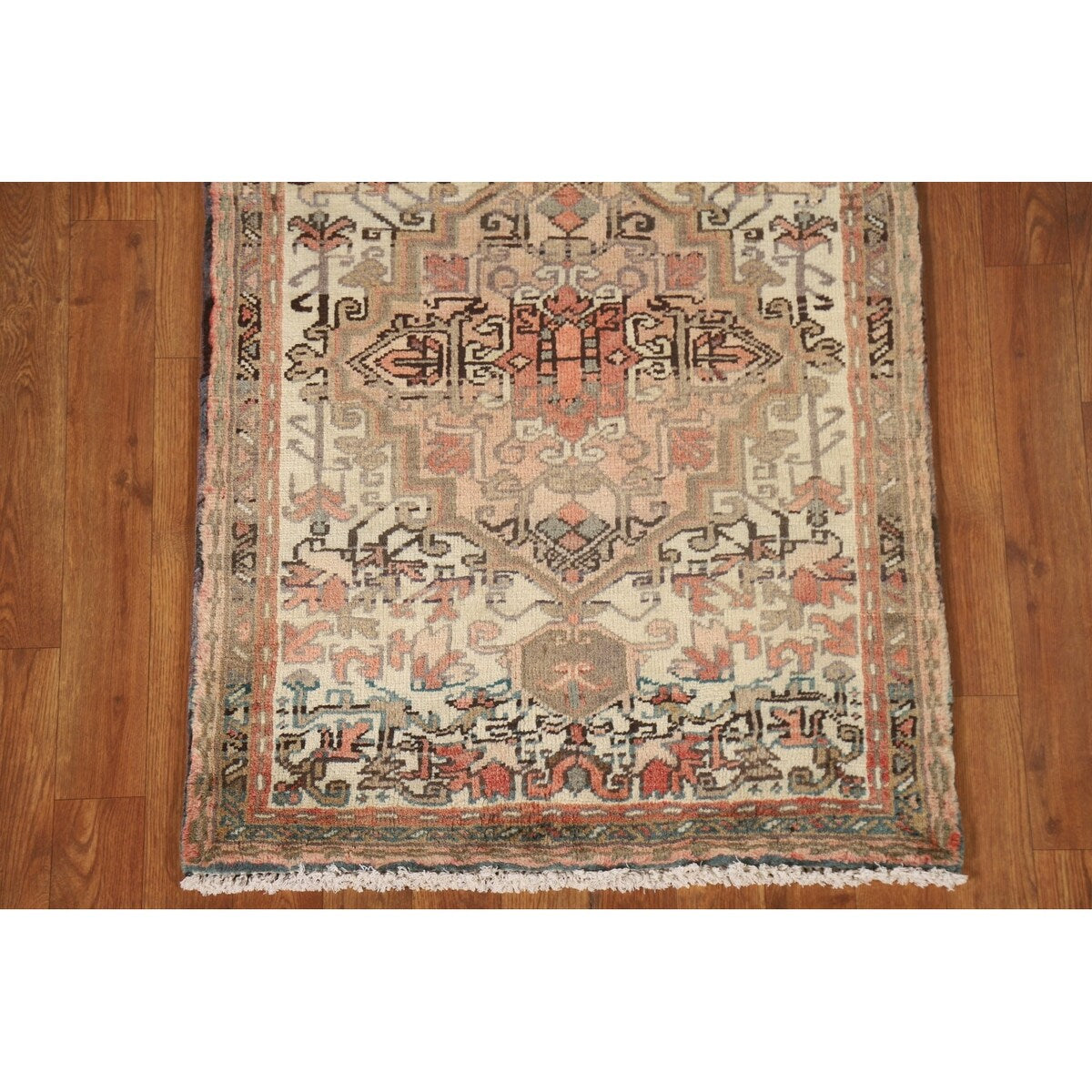 Gharajeh Persian Vintage Runner Rug Hand-Knotted Wool Carpet - 2'4"x 6'4"