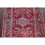 Gharajeh Tribal Geometric Hand-Knotted Wool Persian Oriental Rug - 14'7" x 3'11" Runner