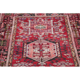 Gharajeh Tribal Geometric Hand-Knotted Wool Persian Oriental Rug - 14'7" x 3'11" Runner