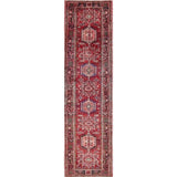 Gharajeh Tribal Geometric Hand-Knotted Wool Persian Oriental Rug - 14'7" x 3'11" Runner