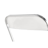 Ghost Stackable Crystal Folding Chair-PC Plastic Living Room Seat-Chrome Frame and Foldable Acrylic Chair fo -O-Clear