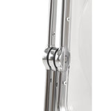Ghost Stackable Crystal Folding Chair-PC Plastic Living Room Seat-Chrome Frame and Foldable Acrylic Chair fo -O-Clear
