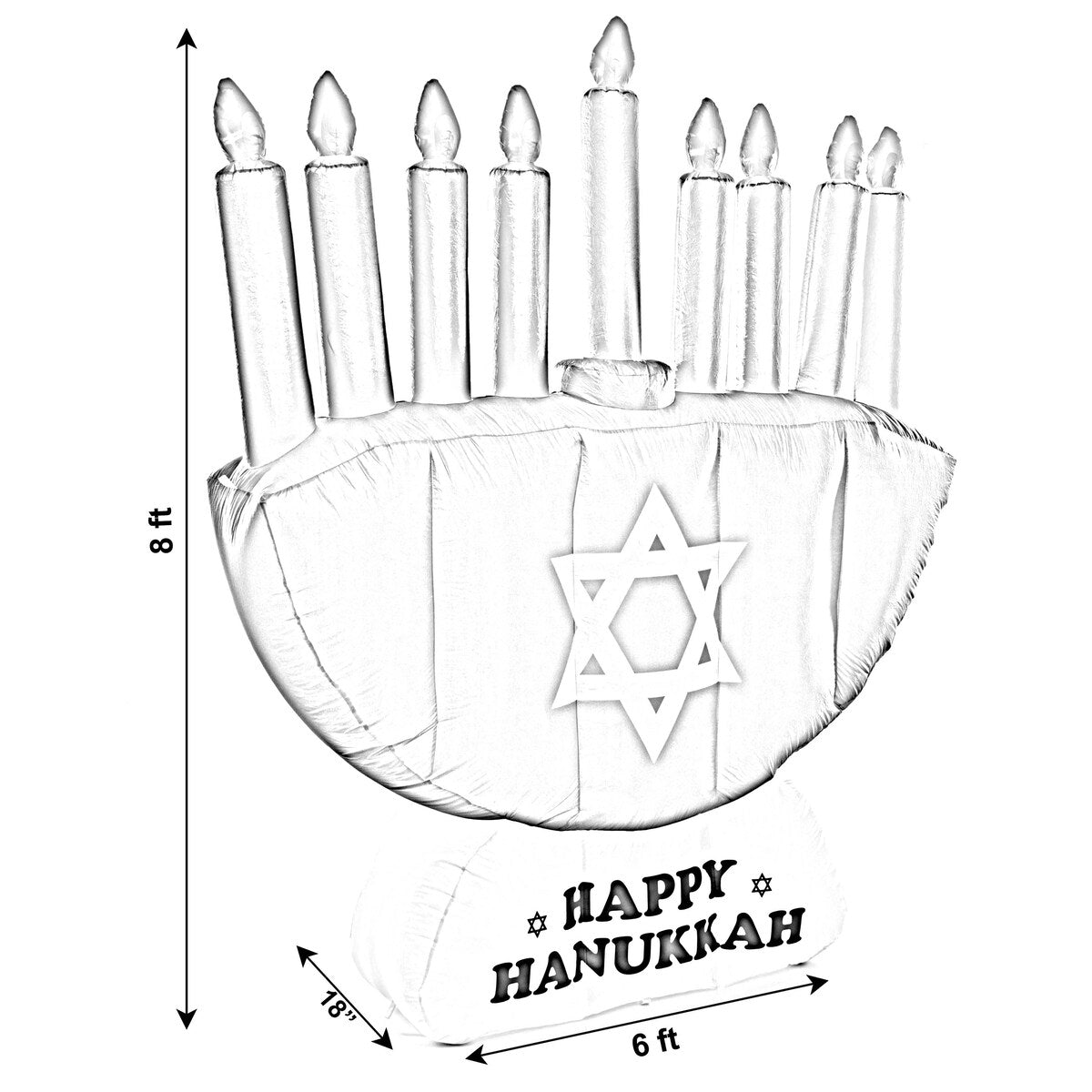 Giant Hanukkah Inflatable Menorah