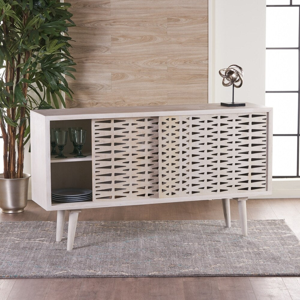 Gibson Wood Sideboard Buffet Cabinet with Sliding Door by Christopher Knight Home