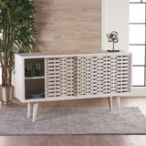Gibson Wood Sideboard Buffet Cabinet with Sliding Door by Christopher Knight Home