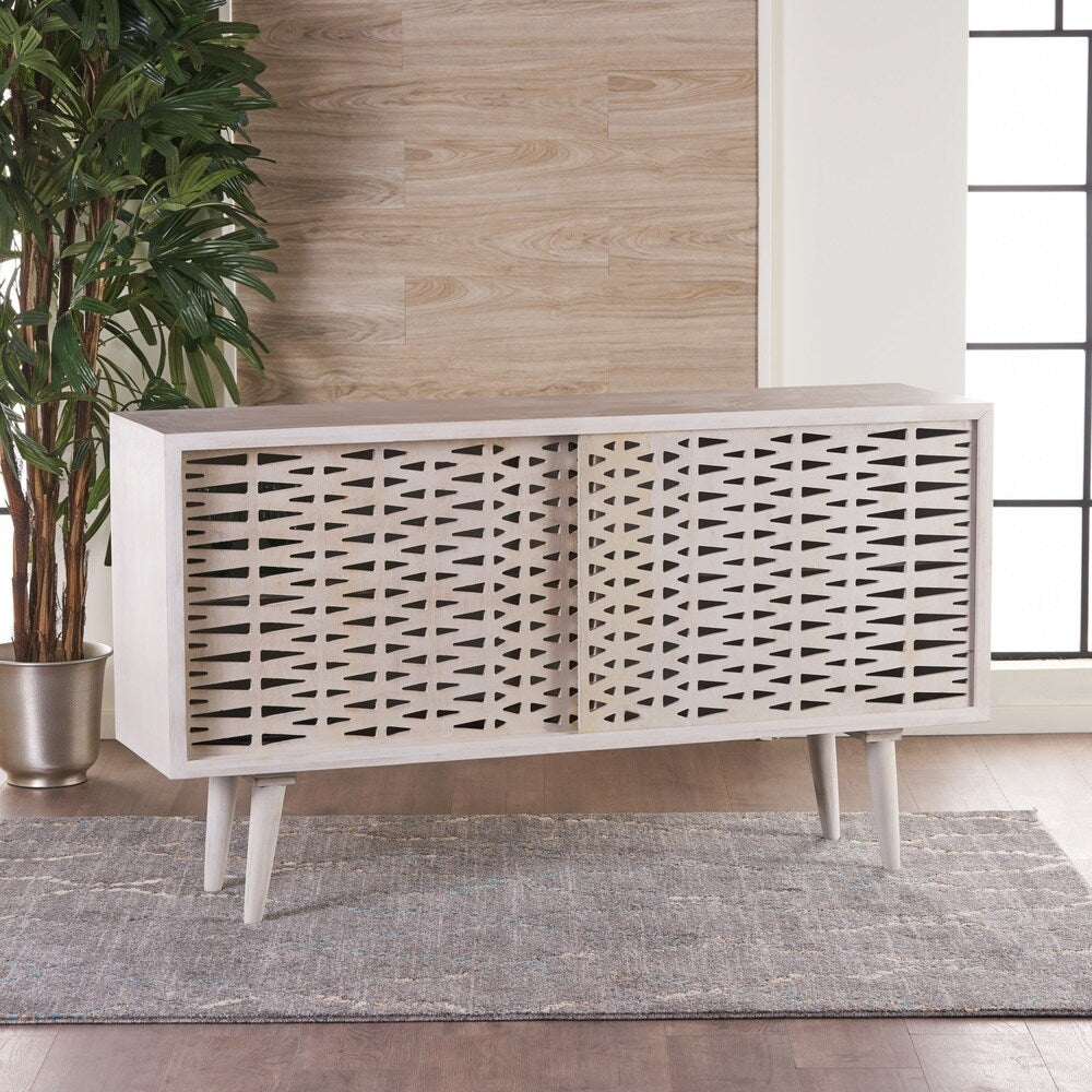 Gibson Wood Sideboard Buffet Cabinet with Sliding Door by Christopher Knight Home