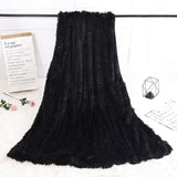 (expired) Gifeas Shaggy Longfur Throw Blanket with Sherpa Large Plush Fuzzy Blanket, 50''x60'', Black