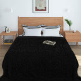 (expired) Gifeas Shaggy Longfur Throw Blanket with Sherpa Large Plush Fuzzy Blanket, 50''x60'', Black