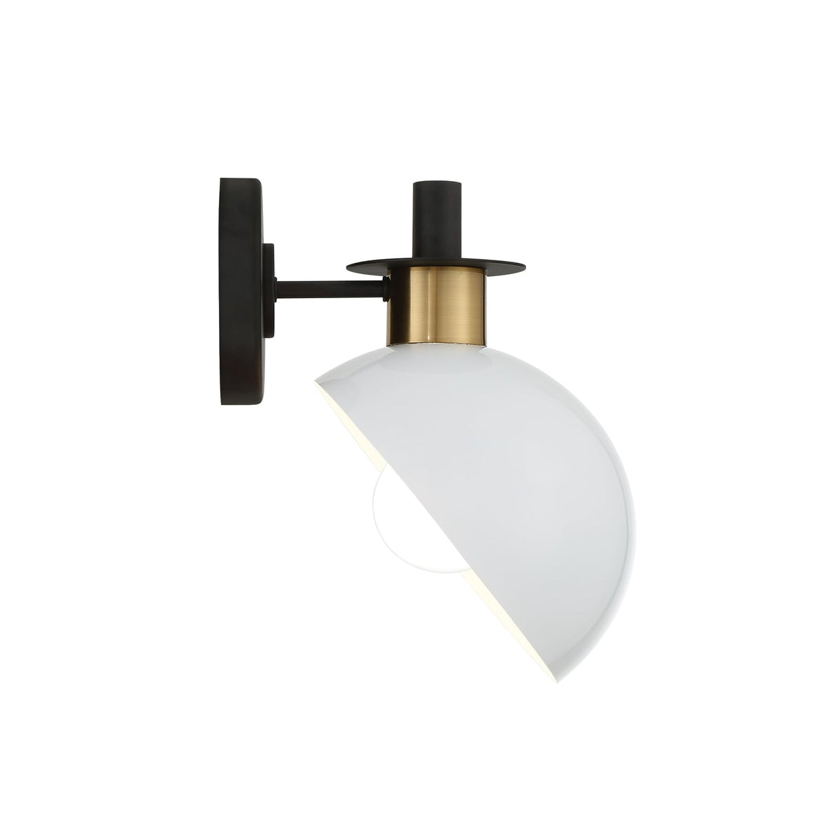 Gigi 1 Light Black & Aged Brass Wall Mount - 7.75'' W x 10.5'' H