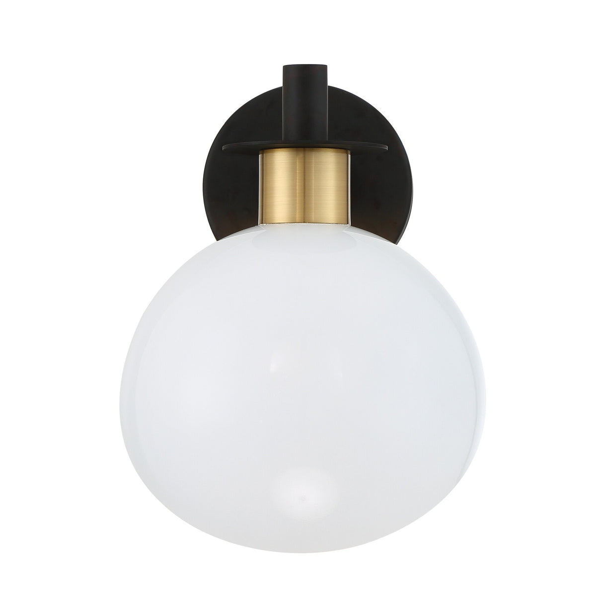 Gigi 1 Light Black & Aged Brass Wall Mount - 7.75'' W x 10.5'' H
