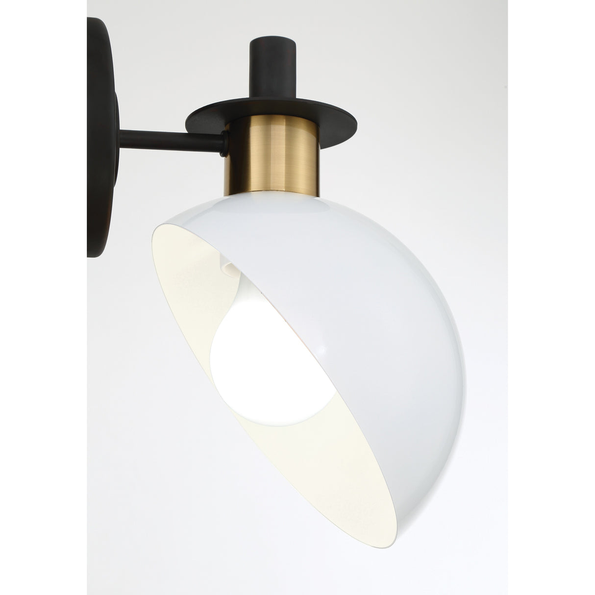 Gigi 1 Light Black & Aged Brass Wall Mount - 7.75'' W x 10.5'' H