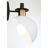 Gigi 1 Light Black & Aged Brass Wall Mount - 7.75'' W x 10.5'' H