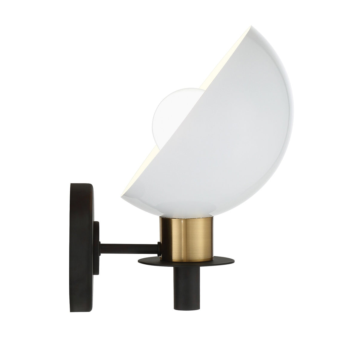 Gigi 1 Light Black & Aged Brass Wall Mount - 7.75'' W x 10.5'' H
