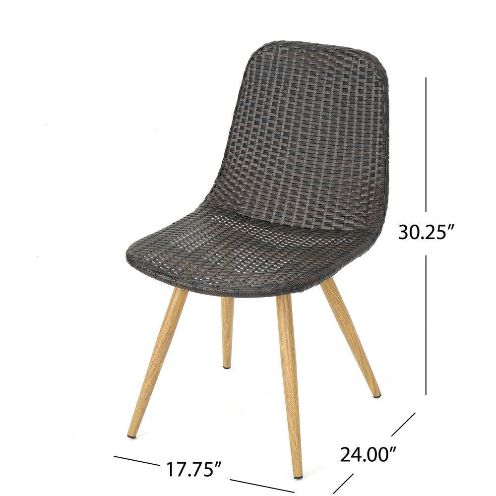 Gila Outdoor Wicker Dining Chair (Set of 2) by Christopher Knight Home