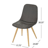 Gila Outdoor Wicker Dining Chair (Set of 2) by Christopher Knight Home