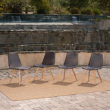 Gila Outdoor Wicker Dining Chair (Set of 4) by Christopher Knight Home