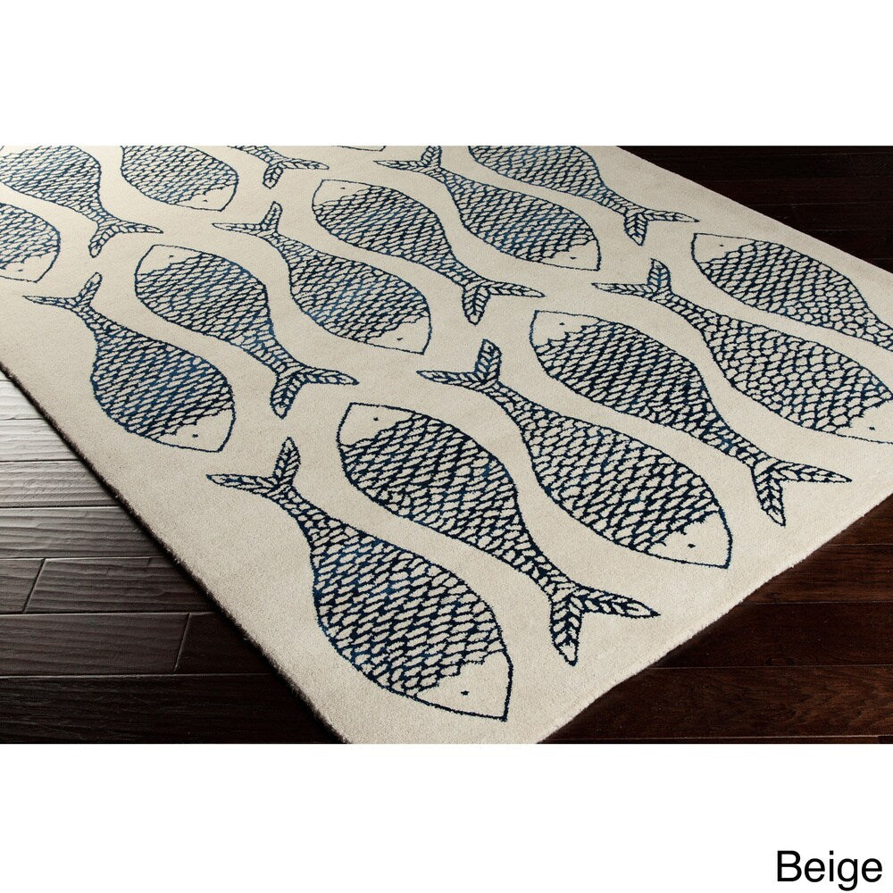 Gilbert Coastal Wool Accent Area Rug