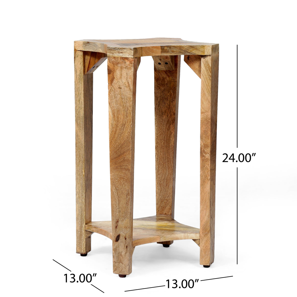 Gilliland Handcrafted Boho Mango Wood Side Table by Christopher Knight Home