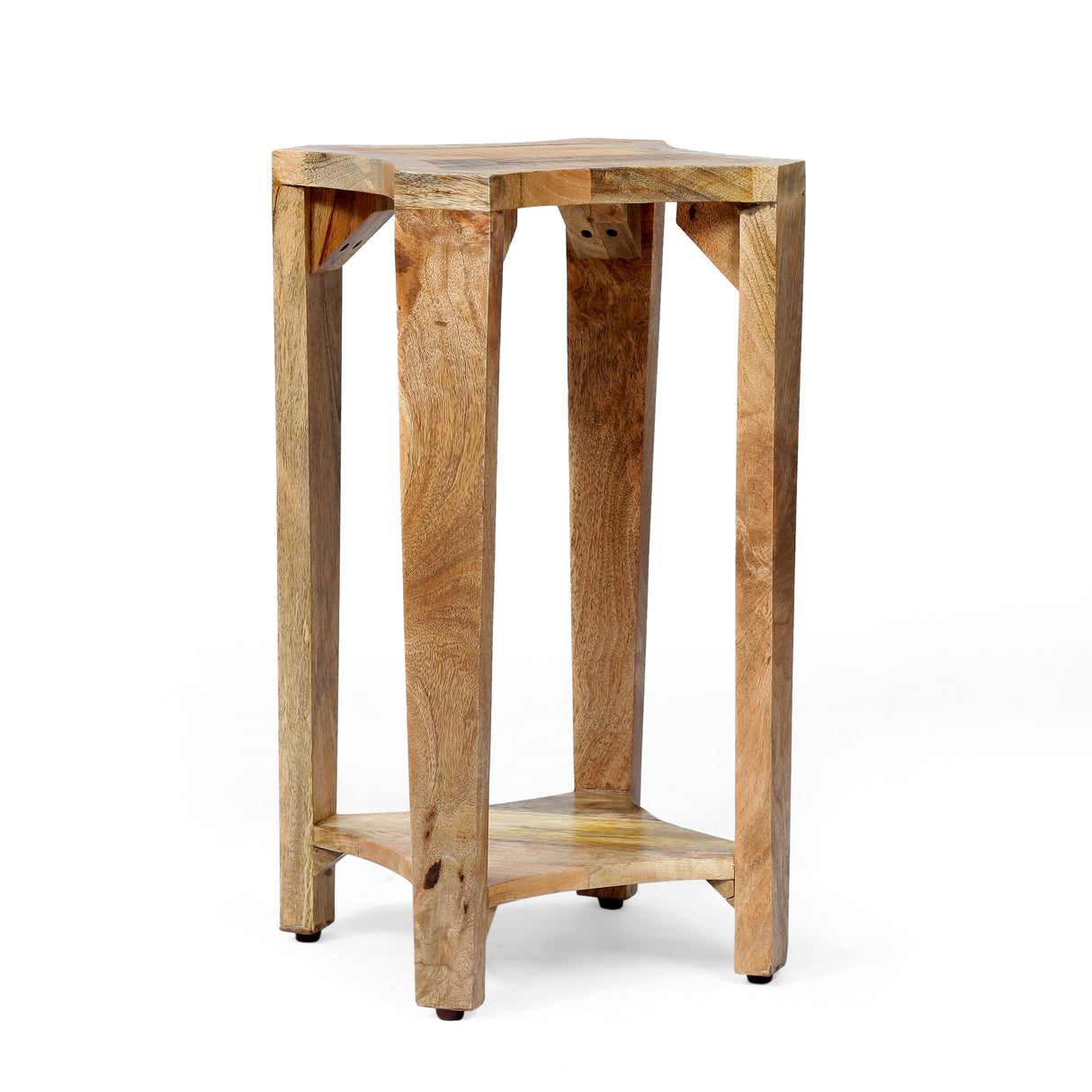 Gilliland Handcrafted Boho Mango Wood Side Table by Christopher Knight Home