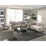 Gilmore Grey Upholstered Tufted Loveseat - 66" x 38" x 38"
